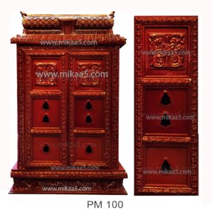 Artisan Carved Wooden Temple Mandapam