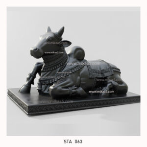 Nandi Statue  The Sacred Bull Of Lord Shiva In South Indian Temple Style