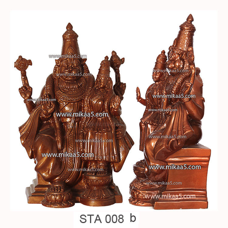 Narasimhar With Lakshmi Statue - Image 3
