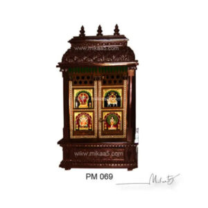 Pooja Madapam With Tanjore Painting Door