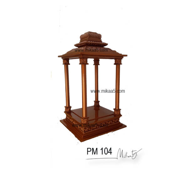 Small Pooja Mandapam With Pillar - Image 3