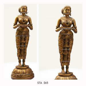 South Indian Pavai Vilakku Statue