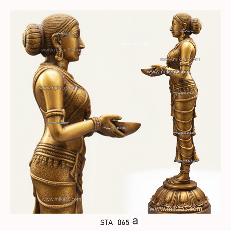 South Indian Pavai Vilakku Statue - Image 2