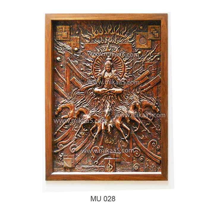 Sun God With 7 Horses Mural