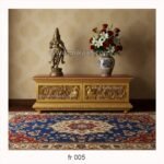 Vintage Floral And Bird Design Wooden Chest
